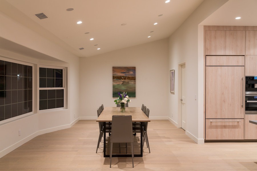 A luxury home with architectural lighting fixtures from Ketra.